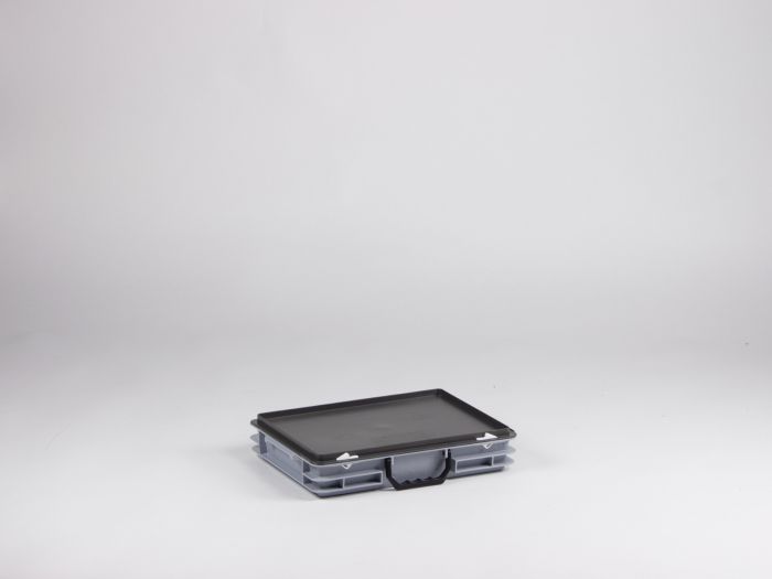 Maleta apilable 6L 400x300x80 mm con tapa gris