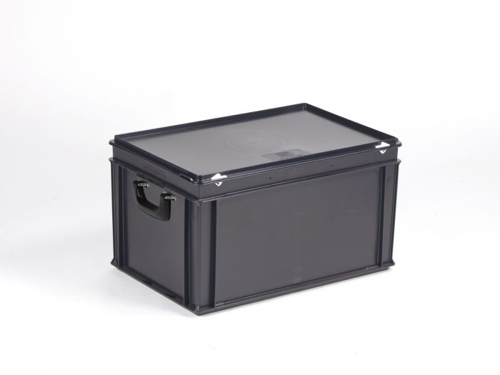 Maleta E-line 60 L 600x400x340 mm, tapa ESD negro