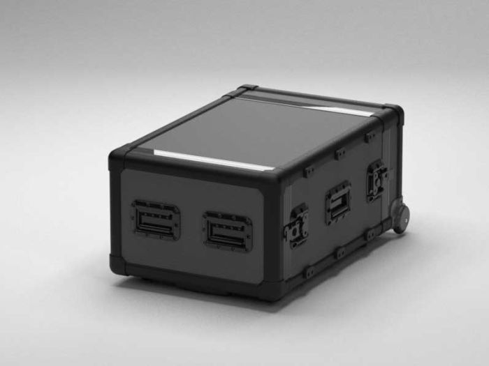 EXO Rack Case 19" Estrutura de Alumínio Vulcan Rack 6U, 574x804x394 mm com rodas