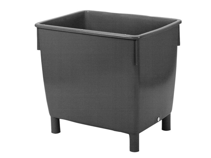 Caja de gran volumen 400 L, 945x725x830 mm, 4 apoyos, gris oscuro