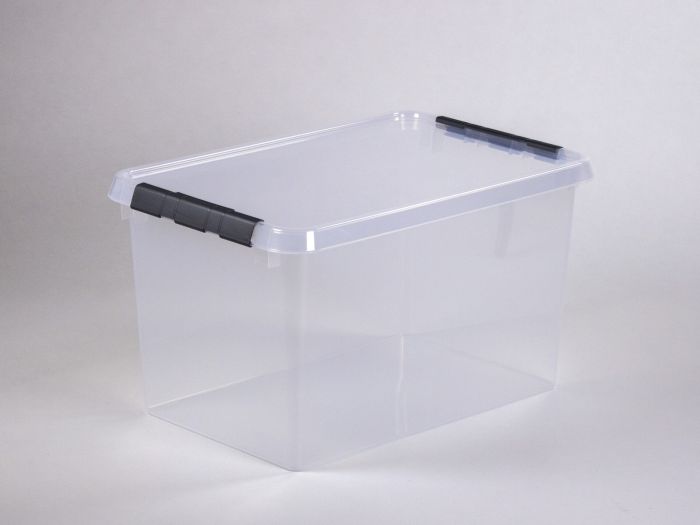 Caja de almacenage translúcido c tapa 62L