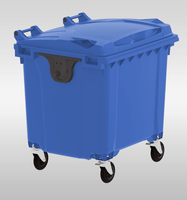 4-Wheel container 1100L, blue