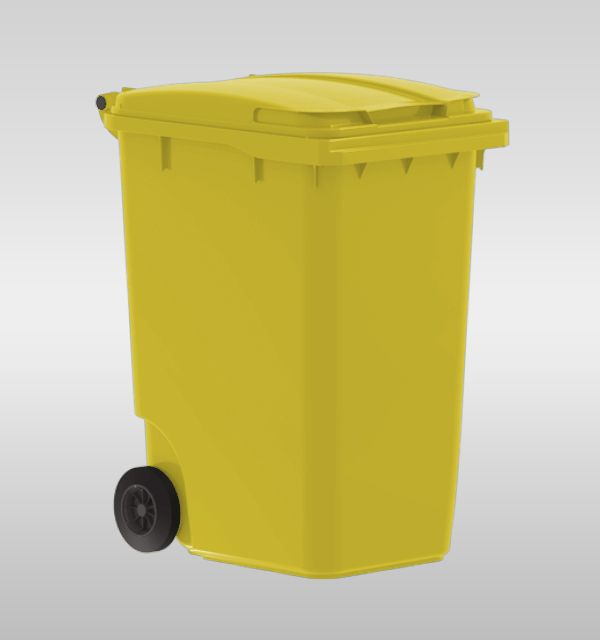 2-Wheel container 360L, yellow