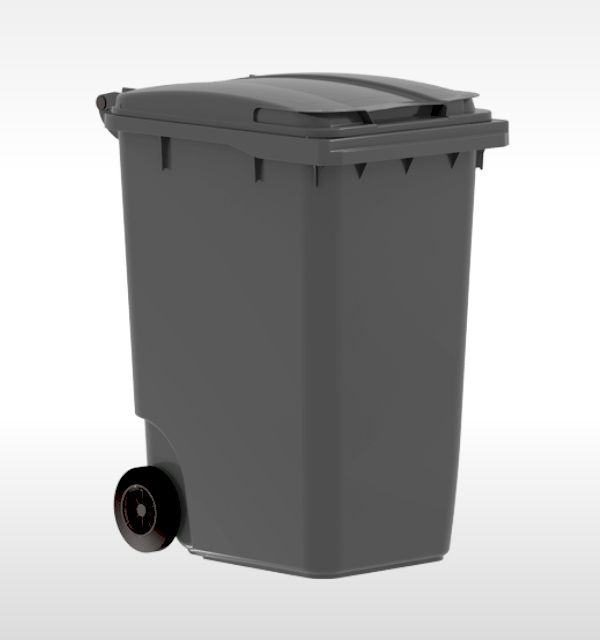 2-Wheel container 360L, grey