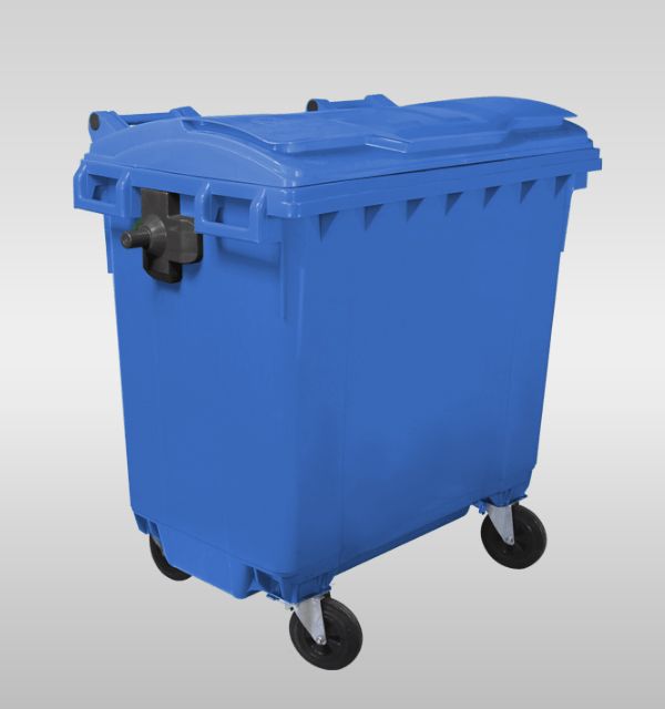 Contenedor 770 litros, 1370x778x1365 mm azul