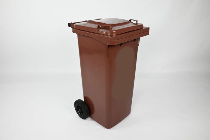 Contenedor 120 L, 2 ruedas, marron