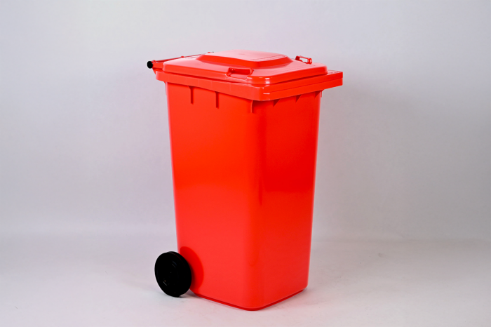 Contenedor de residuos rojo de 240 litros