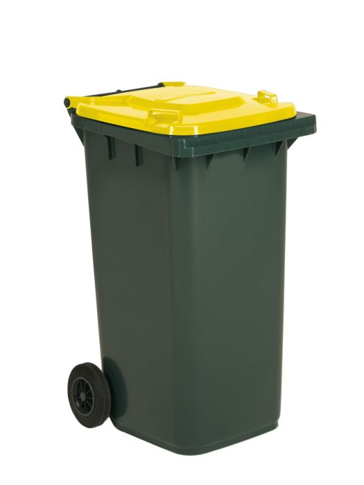 Contenedor 240 L 2 ruedas gris oscuro/ amarillo