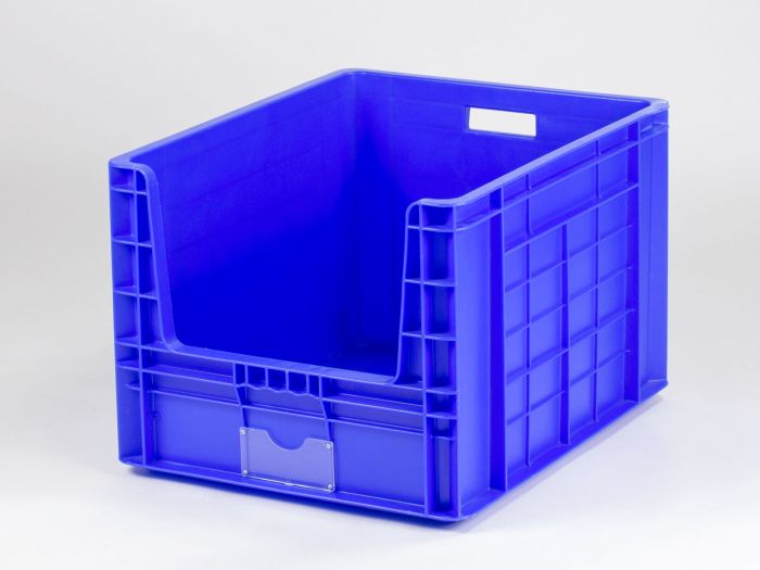 Caja de almacenaje, 97 L, 605x500x400 mm, azul