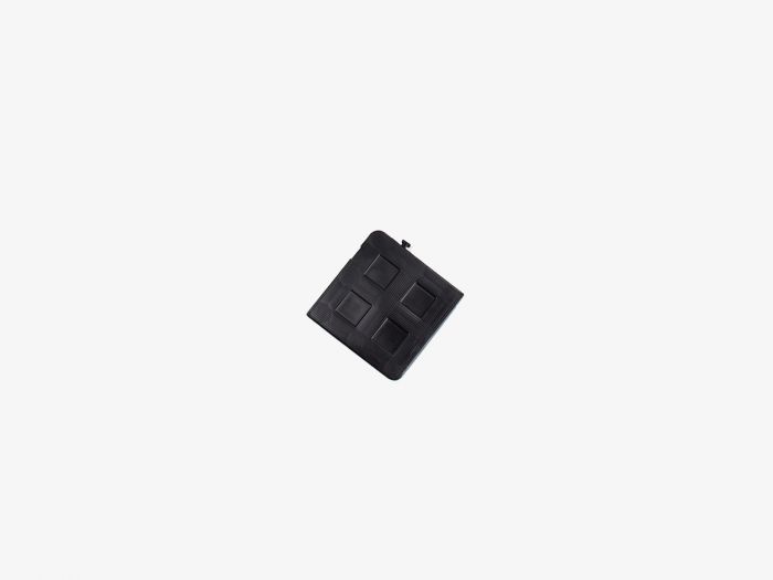 Estrado de plástico E-line, 130x130x25mm, canto, preto