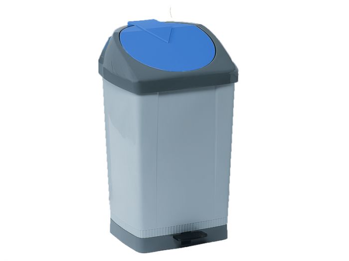 Contenedor 58L c pedal gris/azul