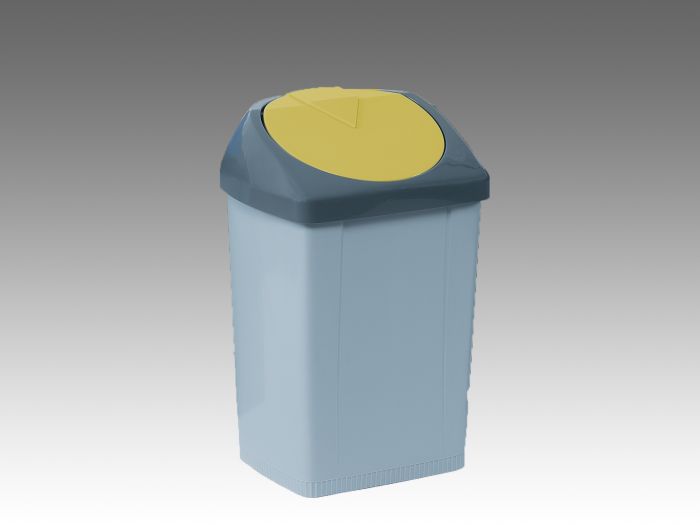 Contenedor 58L gris/amarillo