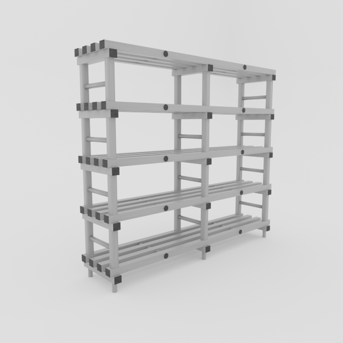 kunststof stelling 150x40x177 cm