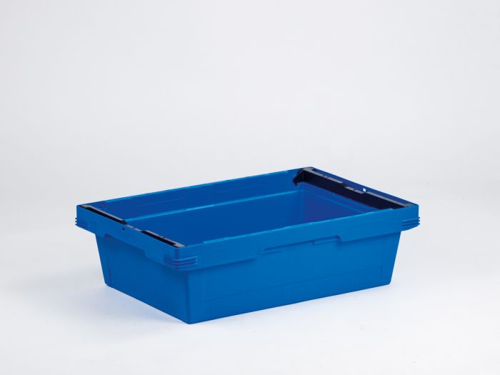 Caja encajable c/barras apilado 600x400x173 mm 29L azul