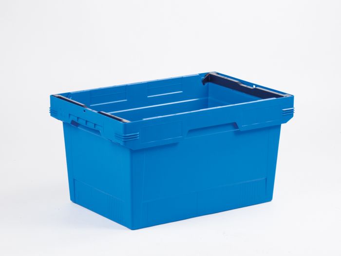 Caja encajable c/barras apilado 600x400x323 mm 58L azul