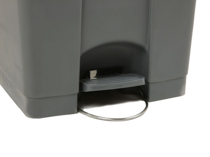 Contenedor com pedal 90 L 500x410x670 gris c tapa verde