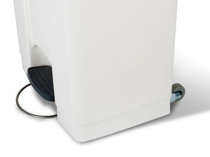 Contenedor com pedal 90 L 500x410x670 blanco c tapa amarillo