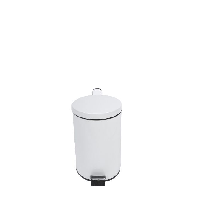 Cubo inox com pedal 3 L ø167x270 mm blanco