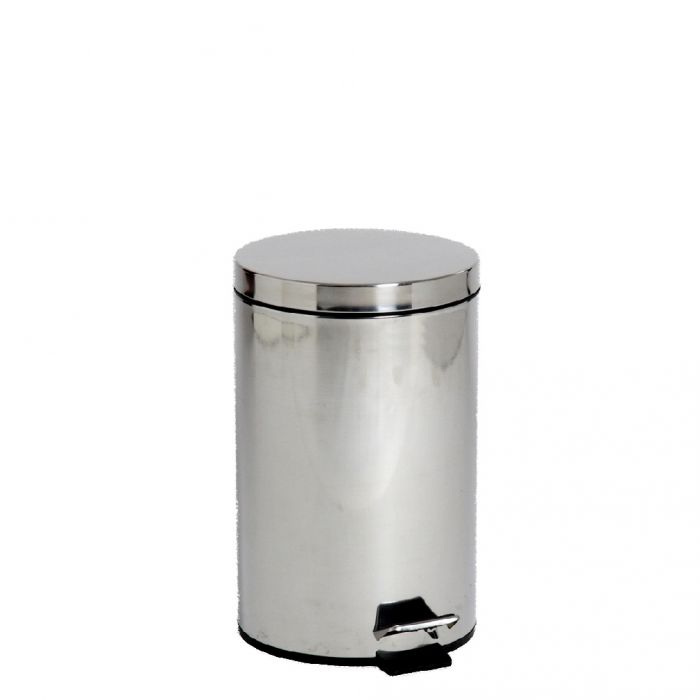 Balde acero inoxidable con pedal, 12 lt, ø284x400 mm
