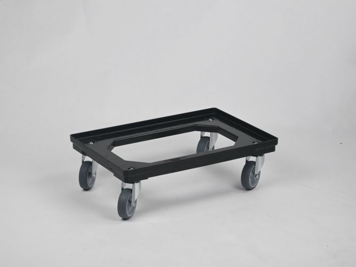 Plataforma rodante 610x410x173 mm, negro