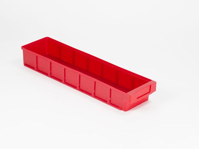 Caja de almacenaje 600x152x83 mm máx. 3 separadores, rojo
