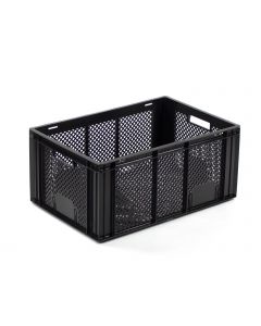 Caja apilable perforada 55 L 600x400x262 mm negro